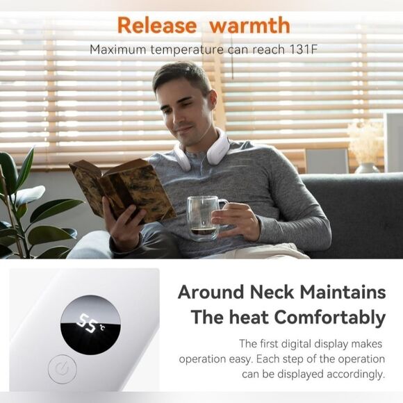 10000mah Rechargeable Neck Warmer,for Necks Up to 8 inches Wide,5 Hours P - Picture 2 of 8